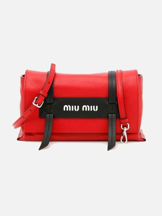 Мини-сумка Miu Miu Grace Lux, красная