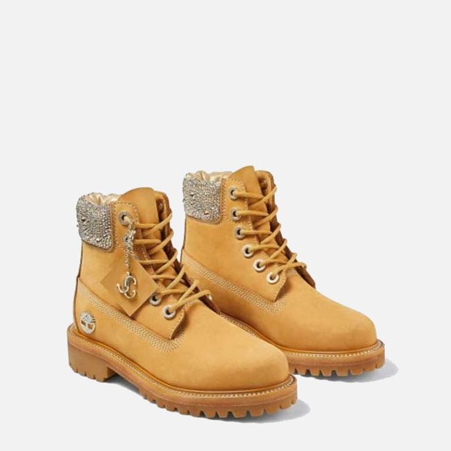 Ботинки Jimmy CHOO х Timberland с кристаллами на заднике