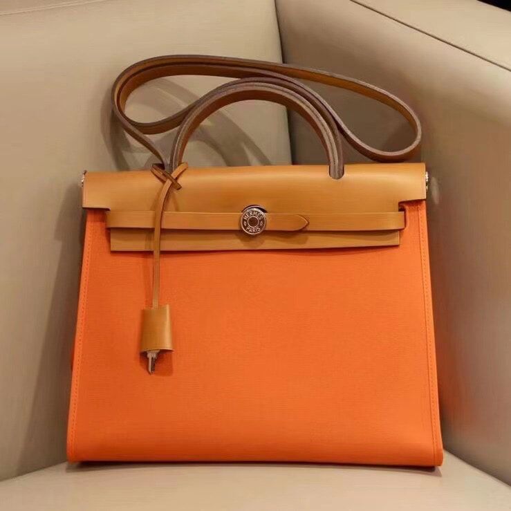 Сумка Hermes Herbag light brown and orange 31