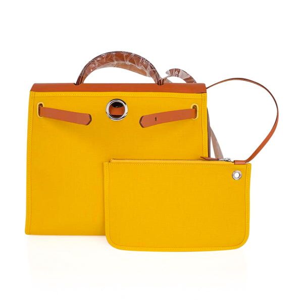 Сумка Hermes Herbag brown and yellow 31