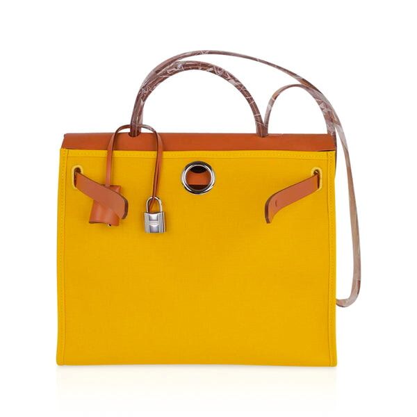 Сумка Hermes Herbag brown and yellow 31