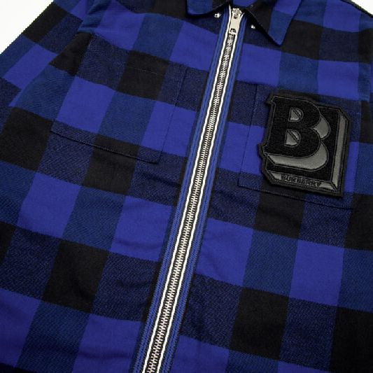 Кашемировая рубашка Burberry, синяя