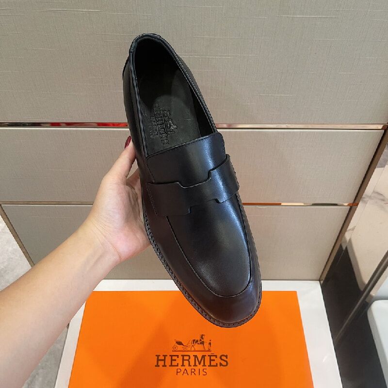 Мокасины Hermes, черные