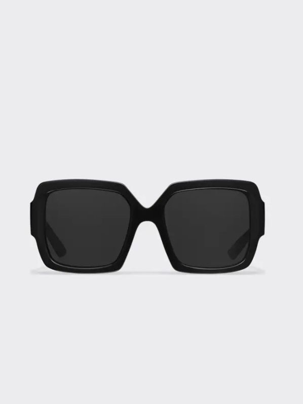 Солнцезащитные очки Прада Monochrome с кристаллами, черные