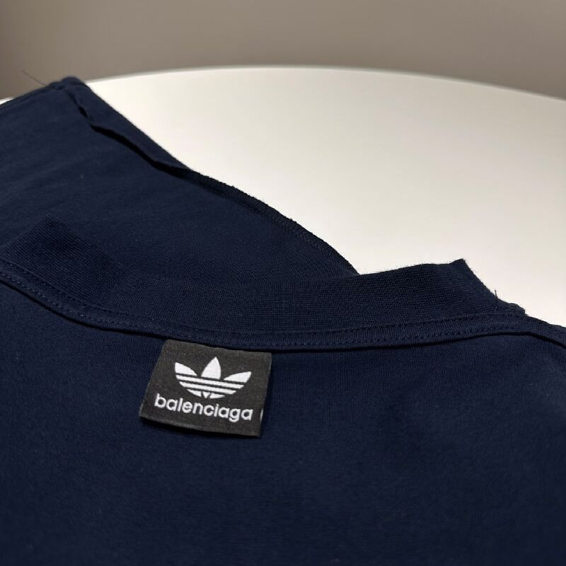 Оверсайз футболка Баленсиага & Adidas, синяя