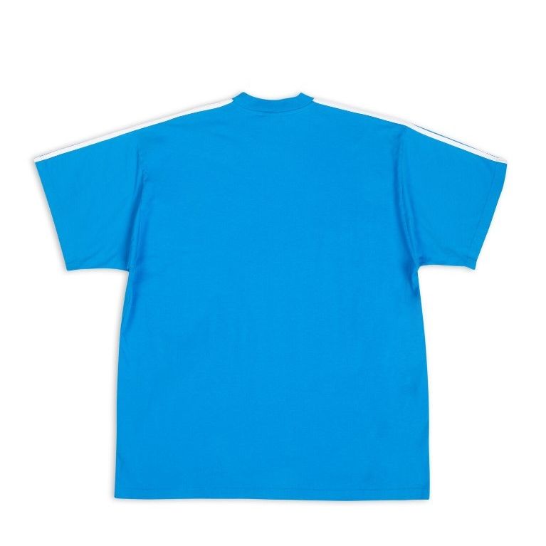Оверсайз футболка Баленсиага & Adidas, голубая