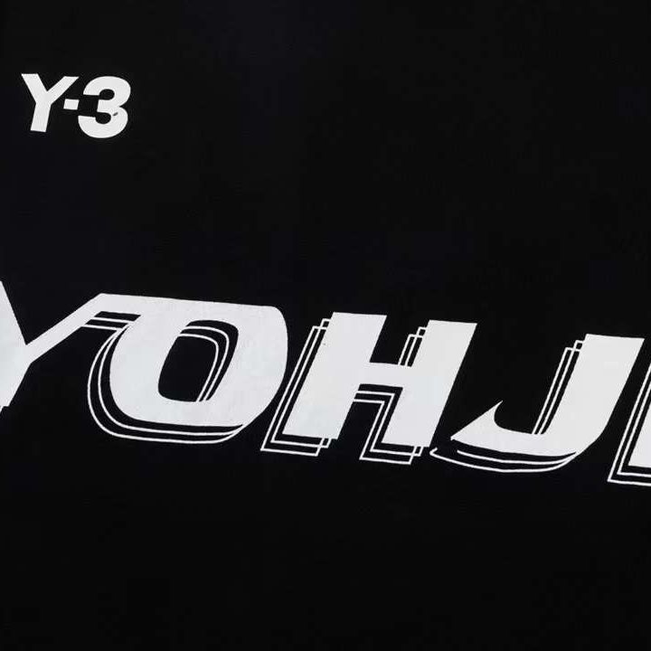 Футболка Y-3, черная с белым лого