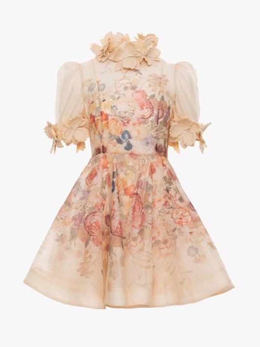 Міні сукня з квітковою апплікацією
