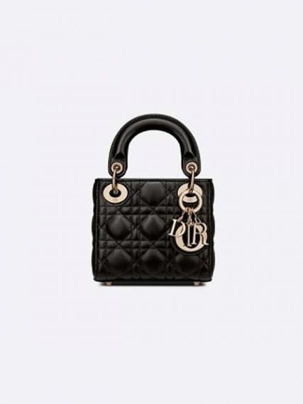 Мини-сумочка Lady Dior micro, черная