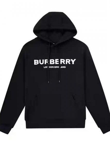 Худи Berberry c лого, черное