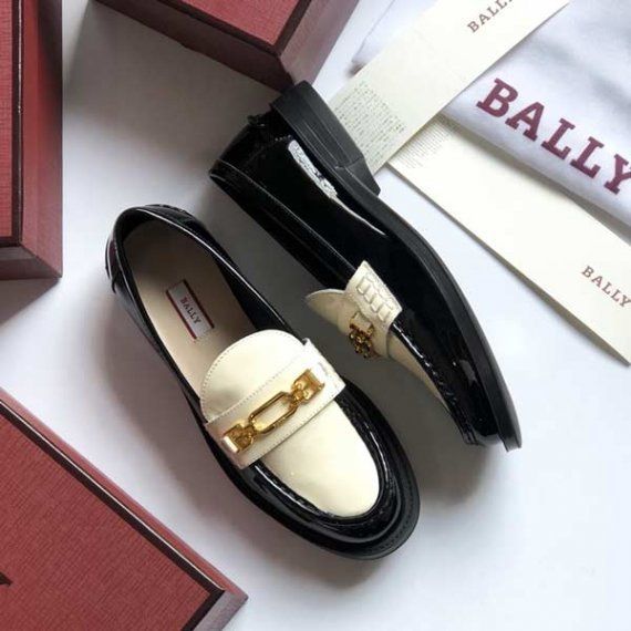 Лоферы Bally Marsy, черно-белые