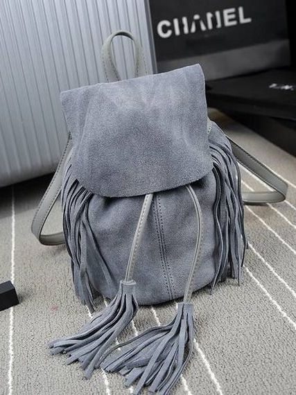 Модный рюкзак с бахромой и кисточками, мини