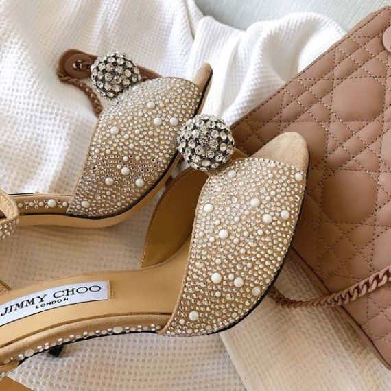 Босоножки Jimmy Choo SACORA 100, с кристаллами