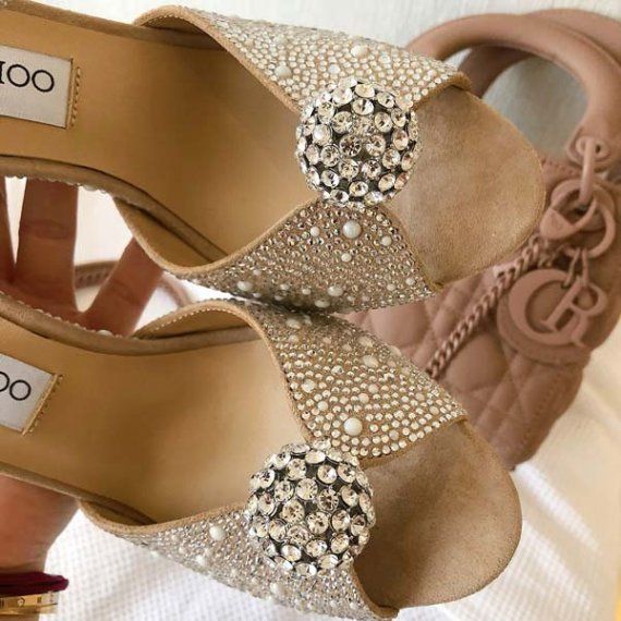 Босоножки Jimmy Choo SACORA 100, с кристаллами