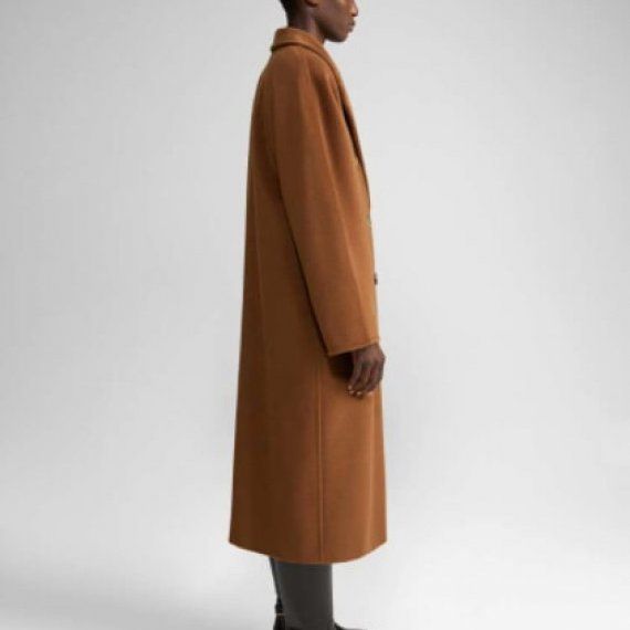 Двубортное пальто Max Mara, коричневое