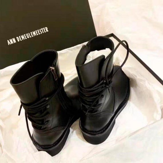 Ботинки Ann Demeulemeester на шнуровке сзади