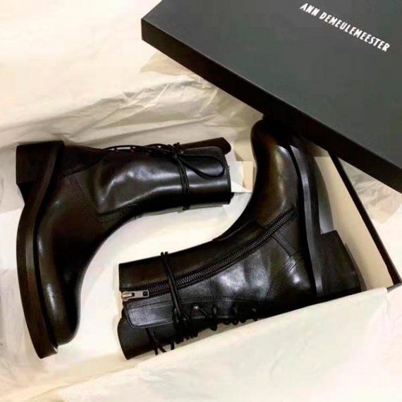 Ботинки Ann Demeulemeester на шнуровке сзади