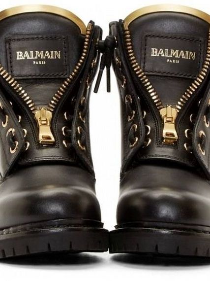 Ботинки Balmain с натуральным мехом, Зима 2016