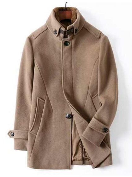 Мужское короткое пальто Burberry, бежевое