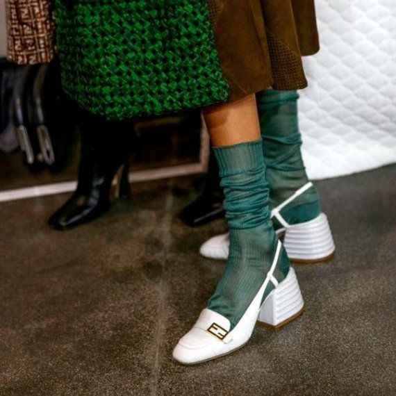 Туфли Slingback   с имитацией кожи рептилии