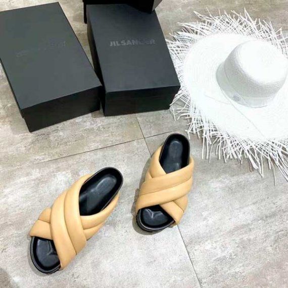 Шлепанцы Jil Sander, бежевые