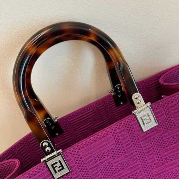 Большая сумка-тоут  Sunshine с принтом FF, пурпурная