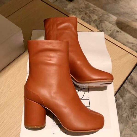 Ботильоны Maison Margiela Tabi, коричневые