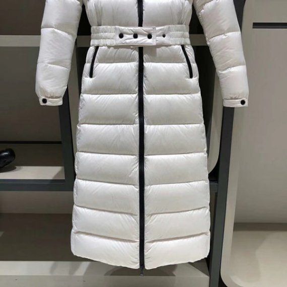 Удлиненный пуховик Moncler Hudson, белый