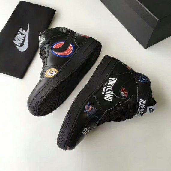 Кроссовки SUPREME X NIKE AIR FORCE 1 с вышивкой, черные