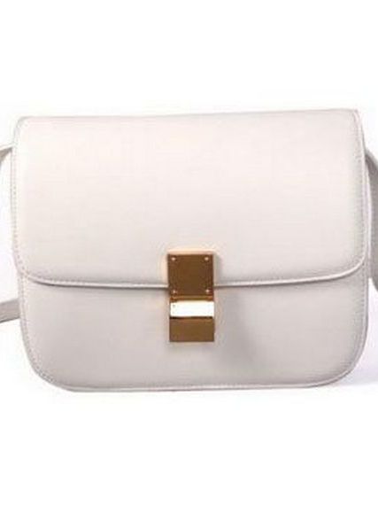 Celine Box  Small Flap Bag White (replica)