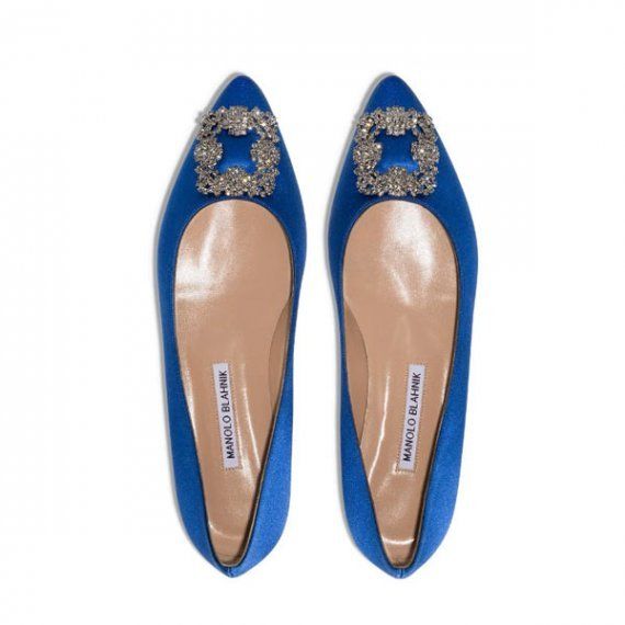 Балетки Manolo Blahnik с брошью