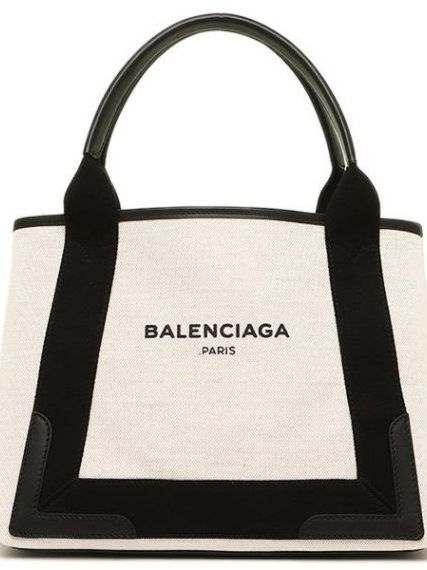 Сумка-тоут Balenciaga черно-белая, small