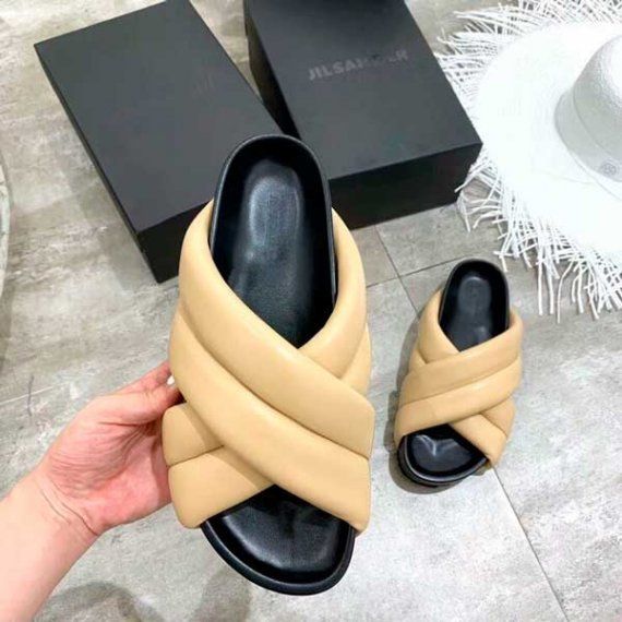 Шлепанцы Jil Sander, бежевые