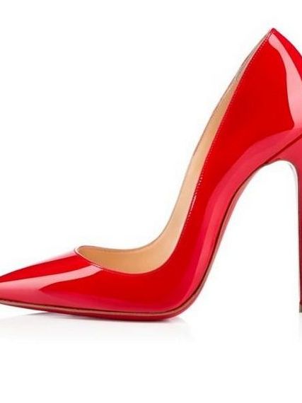 Сексуальные красные туфли Christian Louboutin из лакированной кожи