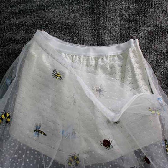 Фатиновая юбка с вышивкой