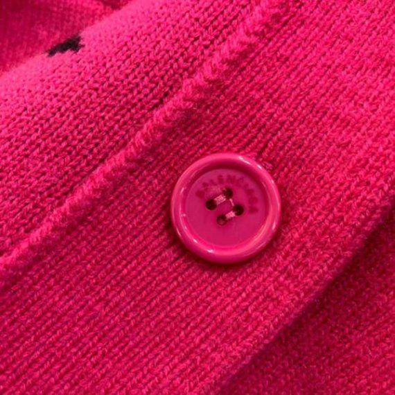 Кардиган Баленсиага, розовый с черным лого