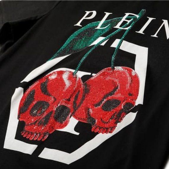 Футболка Philipp Plein с принтом вишен и черепа