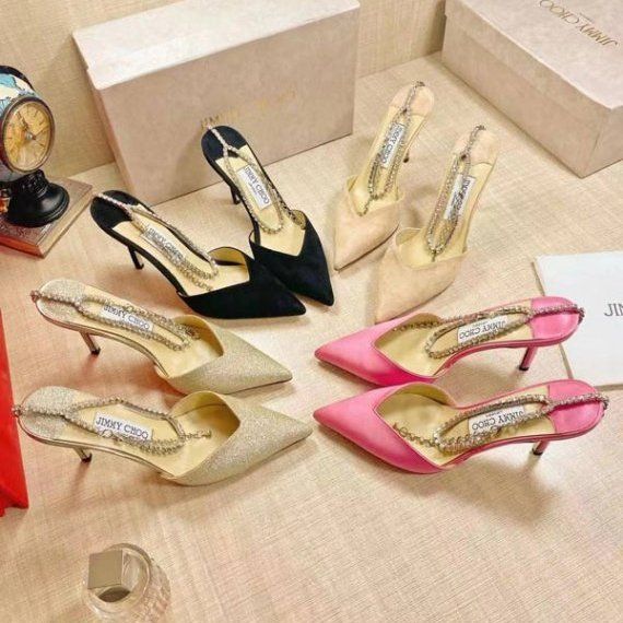 Туфли с кристаллами Jimmy Choo SAEDA