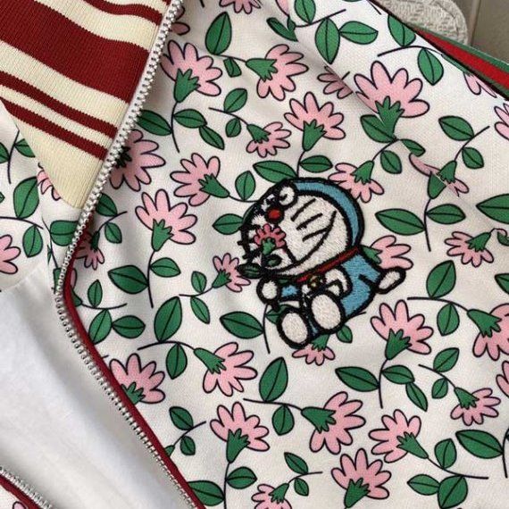 Куртка Гуччи Doraemon с цветочным принтом