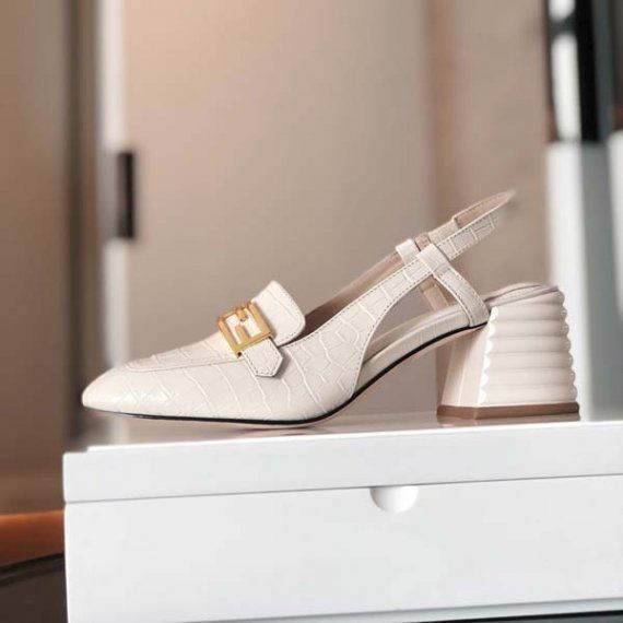 Туфли Slingback   с имитацией кожи рептилии