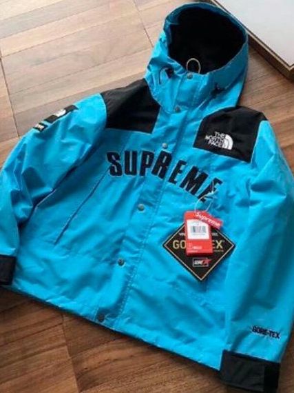 Куртка The North Face х Supreme с логотипом, голубая