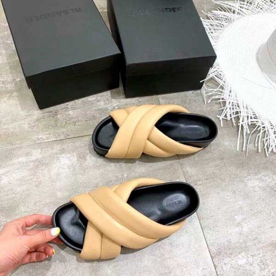 Шлепанцы Jil Sander, бежевые