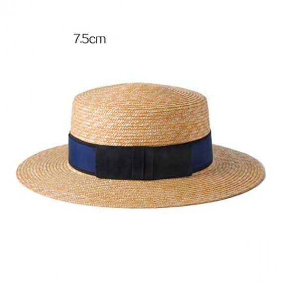 Шляпа канотье с двуцветной лентой