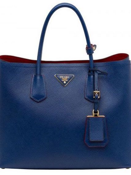 Сумка Прада Double Bag, синяя (replica)