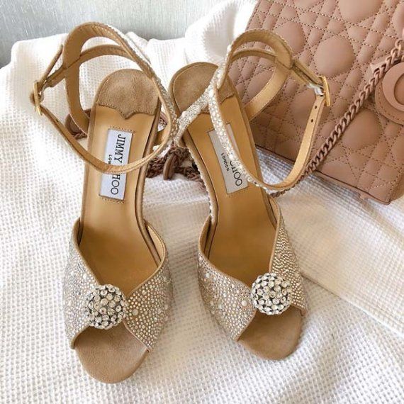 Босоножки Jimmy Choo SACORA 100, с кристаллами