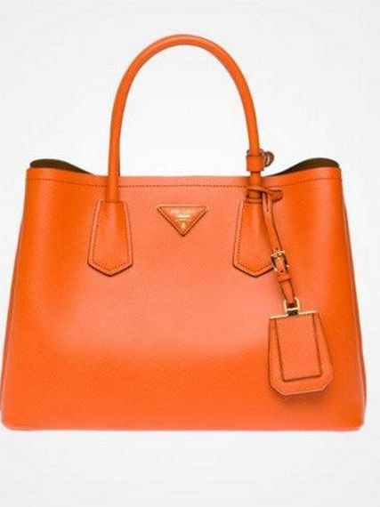 Сумка Прада Double Bag, оранжевая (replica)