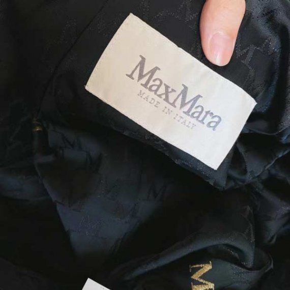 Двубортное пальто Max Mara, черное