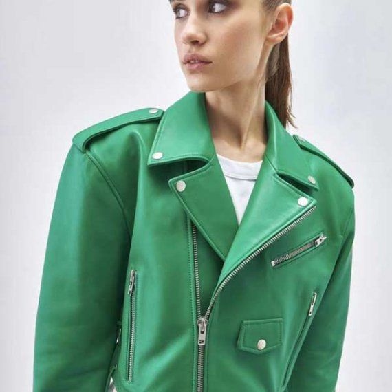 Куртка-косуха VERSACE, зеленая