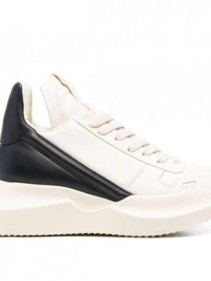 Кроссовки Rick Owens Geth Runner, белые с черным задником