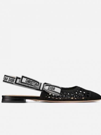 Ажурные туфли-слингбэки Dior, черные